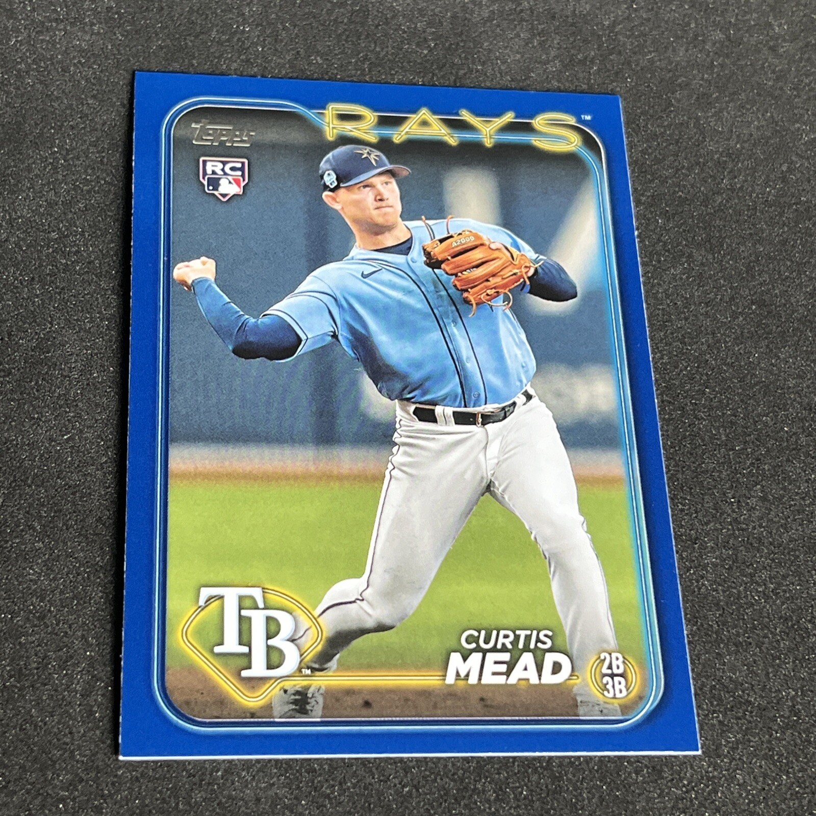 2024 Topps Series 1 Royal Blue Parallel Curtis Mead Rookie RC #82 Rays rookie