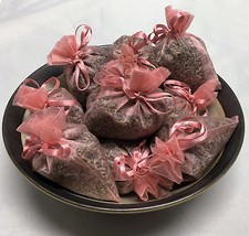 Set of 10 Lavender Sachets made with Mauve Organza Bags