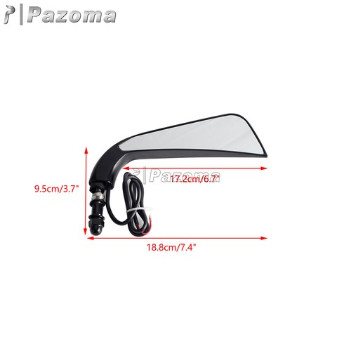 2X Espejos retrovisores con luces de giro LED para Harley Sportster 883 1990-13 - Imagen 2 de 10