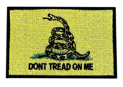Gadsden Don't Tread On Me komplett bestickt Aufnäher oder Bügelbild Patch (A)