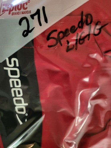 Speedo Board Shorts Boys L Red/Blk Mesh Lined Elastic Waist Draw String - Picture 6 of 6