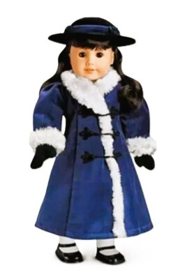 American Girl Samantha's 2004 Holiday Coat With Meet Shoes & White