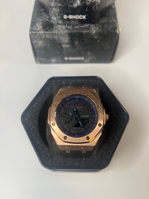 Casioak custom modded Casio Royal Oak g-shock ga-2100 watch