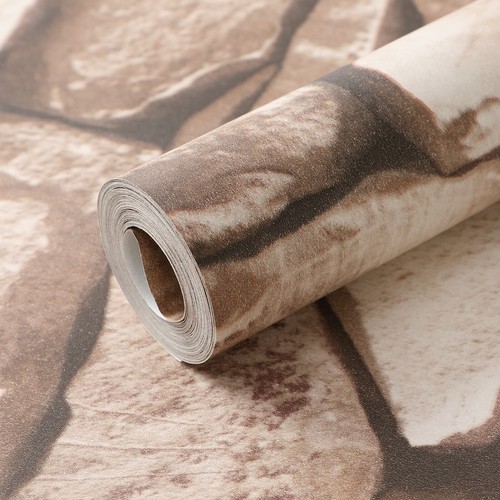 9.5M 3D Stone Effect Vinyl Wallpaper Vintage Textured for Living Room Wall Decor - Picture 9 of 10