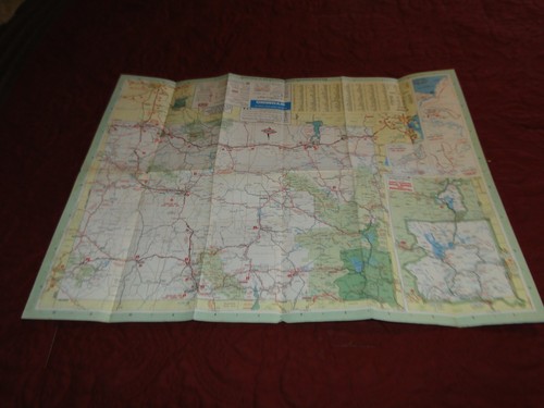 Vintage 1970 Texas Gas & Oil Road Karte von Wyoming Lot # E-33 - Bild 3 von 4