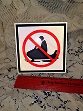 Trail Sign Marker metal sign No Snowmobiles, unused sign 6" x 6"