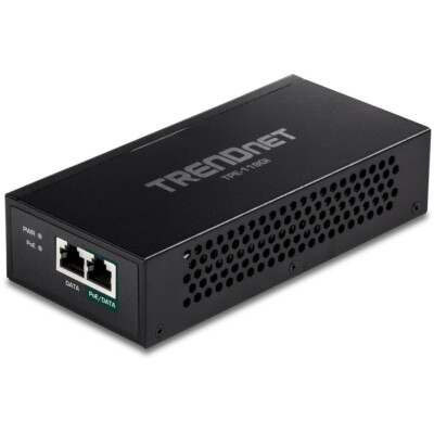TRENDnet TPE-119GI Gigabit 4PPoE Injector - 1 x Gigabit 4PPoE - Black