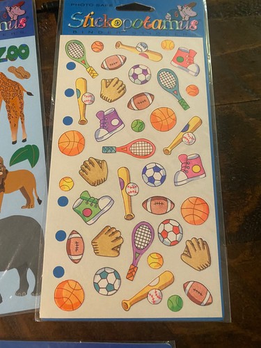 Stickopotamus Binder Stickers Lot Of 7 Kids Children Themes New In Pkgs - Picture 5 of 8