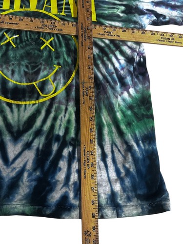 Vintage 1990s Nirvana Kurt Cobain Tie Dye Smiley Single Stitch Tee Size XL USA - Bild 3 von 10