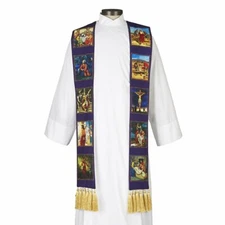 The Mysteries of Lent Seasonal Priest Stole