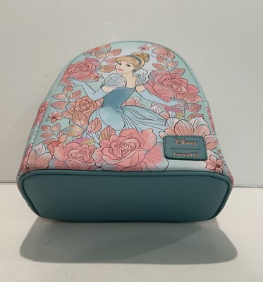 Disney Cinderella Pink Flowers Loungefly Mini Backpack NWT  display picture 2