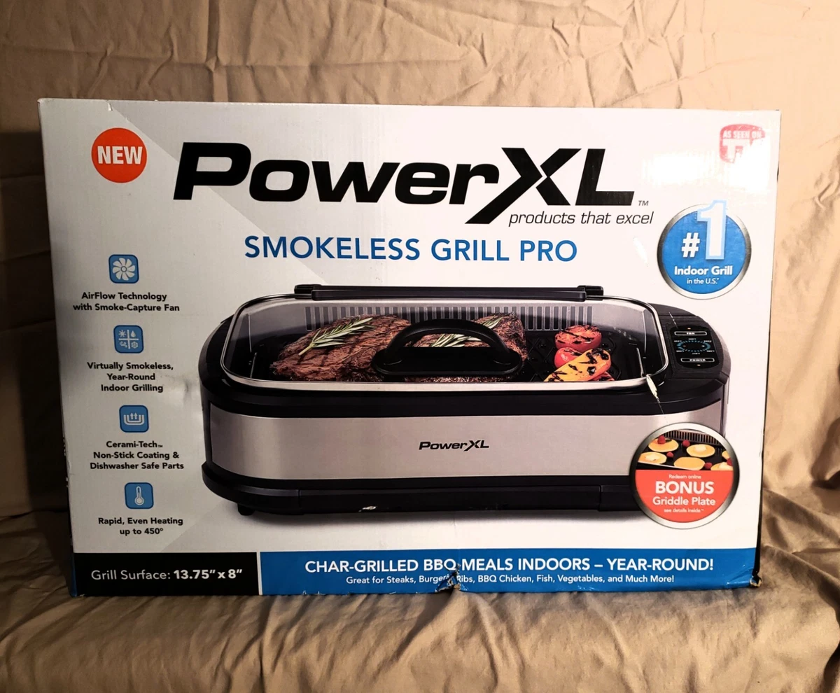 PowerXL 1500W Smokeless Grill Pro with Griddle Plate