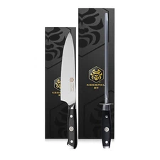 Kessaku 8" Chef Knife + 10" Sharpening Honing Rod - Dynasty Series German Steel