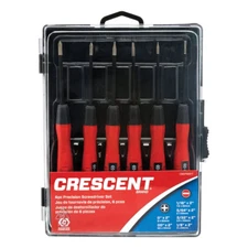 Crescent CSDP6SET 6pc Mini Precision Screwdriver Set Phillips/Slotted in Case