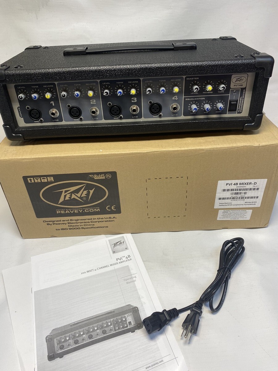 Peavey PVI 4B 100-Watt 4-Channel Mixer Amplifier For Parts Only Or