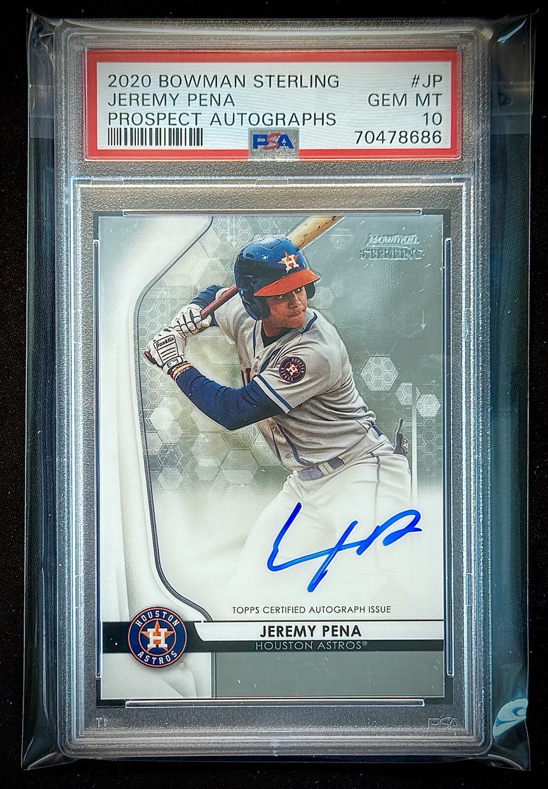 Jeremy Pena 2020 Bowman Sterling Prospects RC Auto PSA 10 GEM MT Houston Astros Rookie