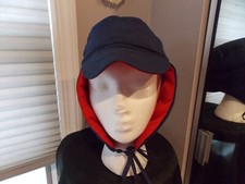 WARM SKI Hat With Ear Flaps Navy Blue ONE SIZE FITS ALL