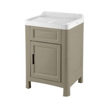 Mobile Lavatoio in Resina con Asse per Lavare Artù Tortora 60 x 51 x 89 cm