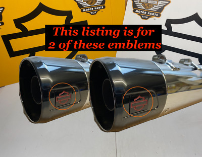 🔥OEM NOS Harley 17-23 CVO Touring 2 Muffler Exhaust Tip Emblems Decal🔥 ...