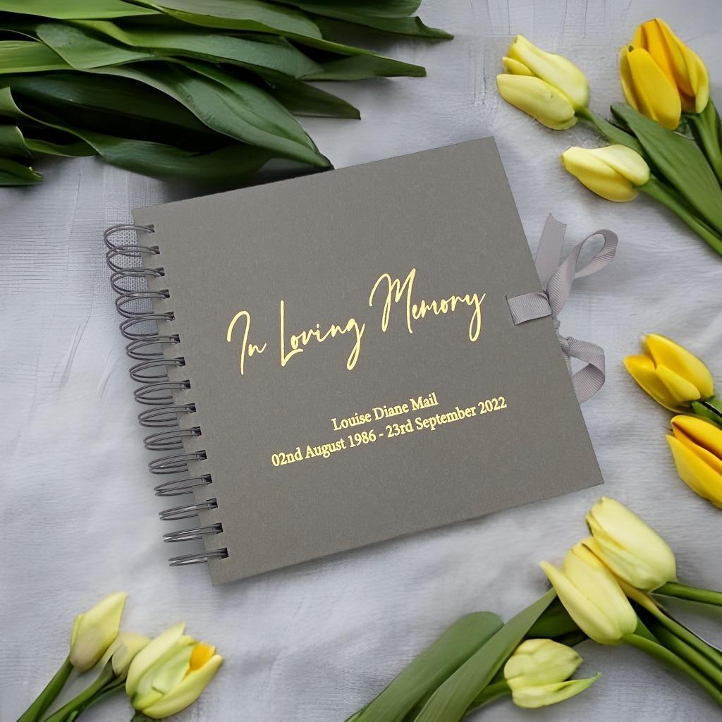 Personalised Loving Memory Funeral Remembrance Memorial Grey Guest