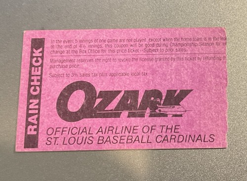Chicago Cubs v. St Louis Cards 10/1/1983 Ticket Stub Busch Stadium - Picture 2 of 2