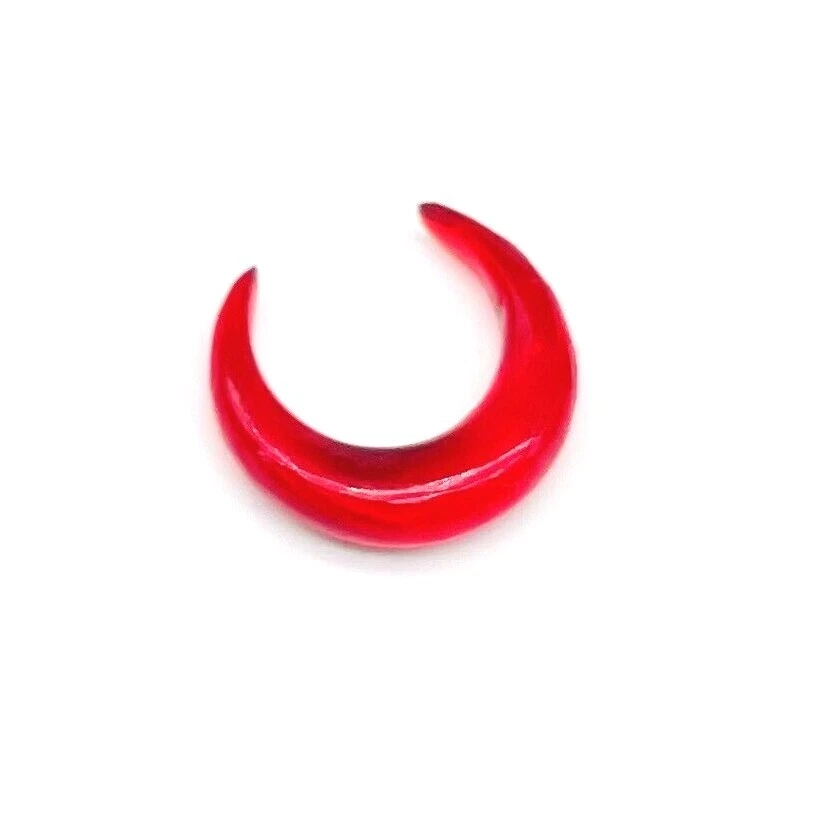 红色石英 Septum Pinchers,手工制作,尺寸 12g(2mm) to 5/8' & 可定制 — 第 3/4 张图片