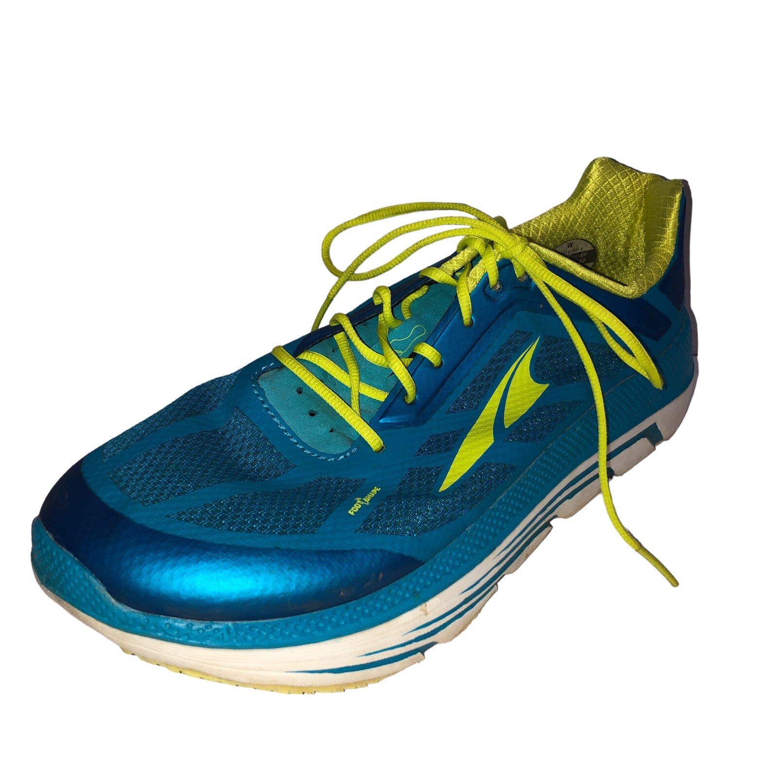 Scarpe da corsa Altra donna taglia 10 blu verde duo forma piede sneakers sportive