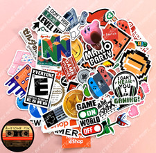 50 Nintendo Mario Gaming Stickers - Scrapbook, Laptop, Consoles, Books, Cases