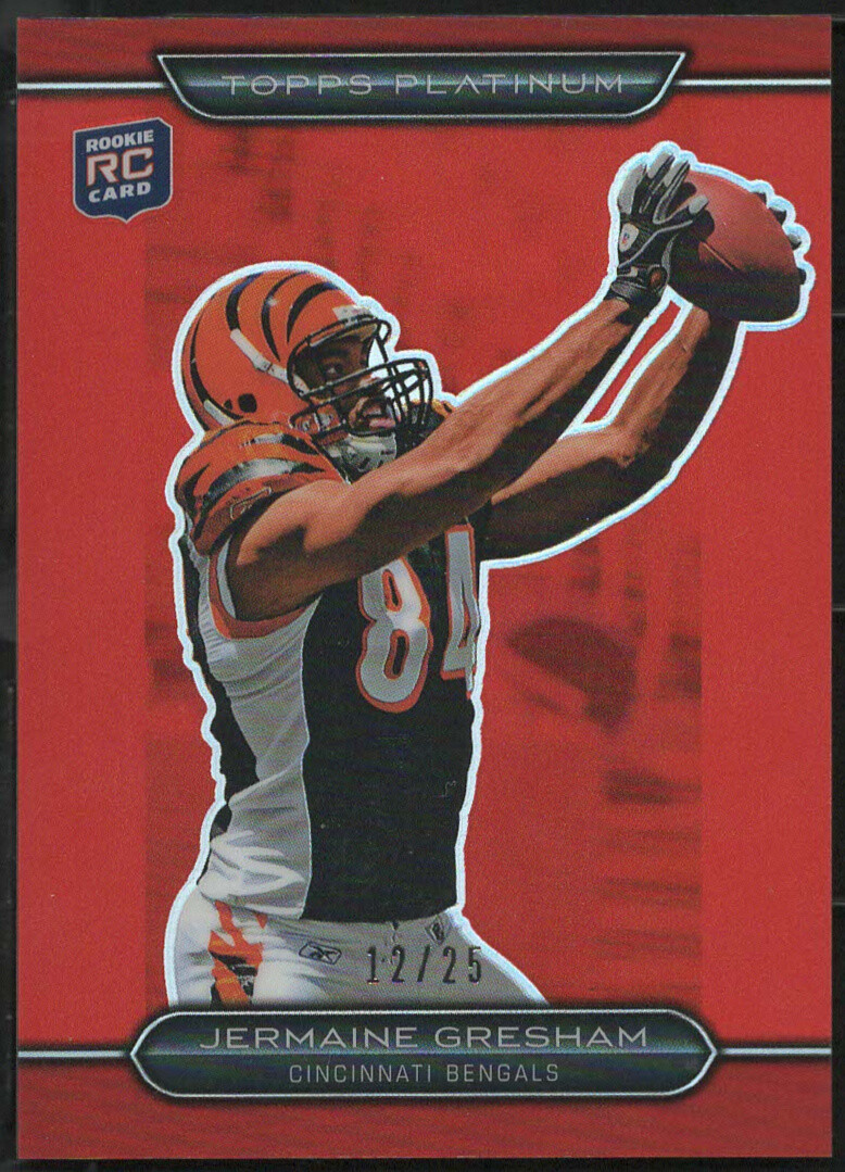 2010 Topps Platinum #73 JERMAINE GRESHAM "RED REFRACTOR" RC Rookie Card #12/25