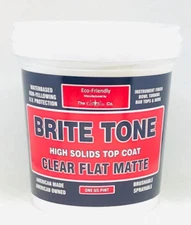 Brite Tone High Solids Polyurethane Instrument Finish 16 Oz Pint (Clear Flat Mat
