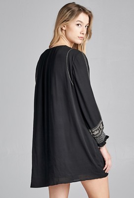 green emerald velvet dress Black Smocked Flowy Boho Pleated Backless Maxi Dress – Aquarius Brand main image 1
