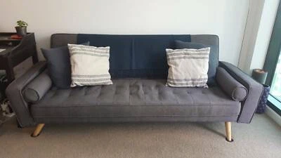 Grey Fabric 3 Seater Futon Sofas Gumtree Australia Melbourne