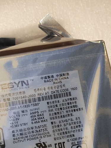 HP 814665-001 SPS-PWR 595W ES MSA 20x0 Power Supply PSU Recent Date Code Sealed - Picture 14 of 14
