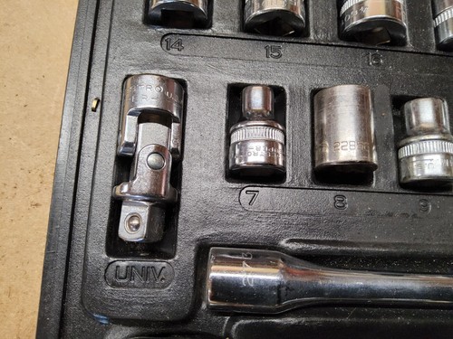 Vintage Indestro 13 Pc. 3/8" Drive Metric Socket Set Made In America Chicago - Picture 9 of 13