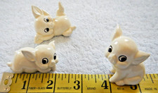 VTG - SET OF 3 MINIATURE PIG / PIGLETS FIGURINES 2" - A 639 - PORCELAIN - JAPAN