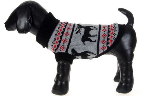Hundebekleidung Hundepullover Sweater Pullover Chihuahua Schwarz XS Yorkie Pulli - Bild 1 von 4