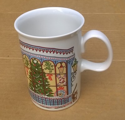 Dunoon Scotland Cats Around Ye Old Christmas Shop Coffee Cup Mug EUC