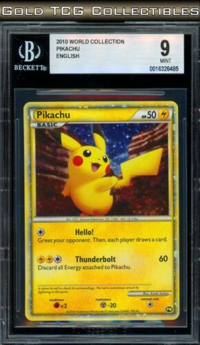 BGS 9 ⭐️ Pokemon Pikachu 2010 World Collection English Promo Japanese Card - Picture 1 of 1
