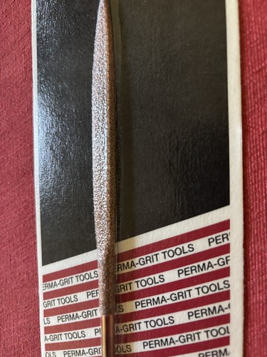 NEU Perma Körnung Permagrit einzelne große Feile LNF-MESSER 180 mm Länge, Schaft 5 mm - Bild 3 von 6