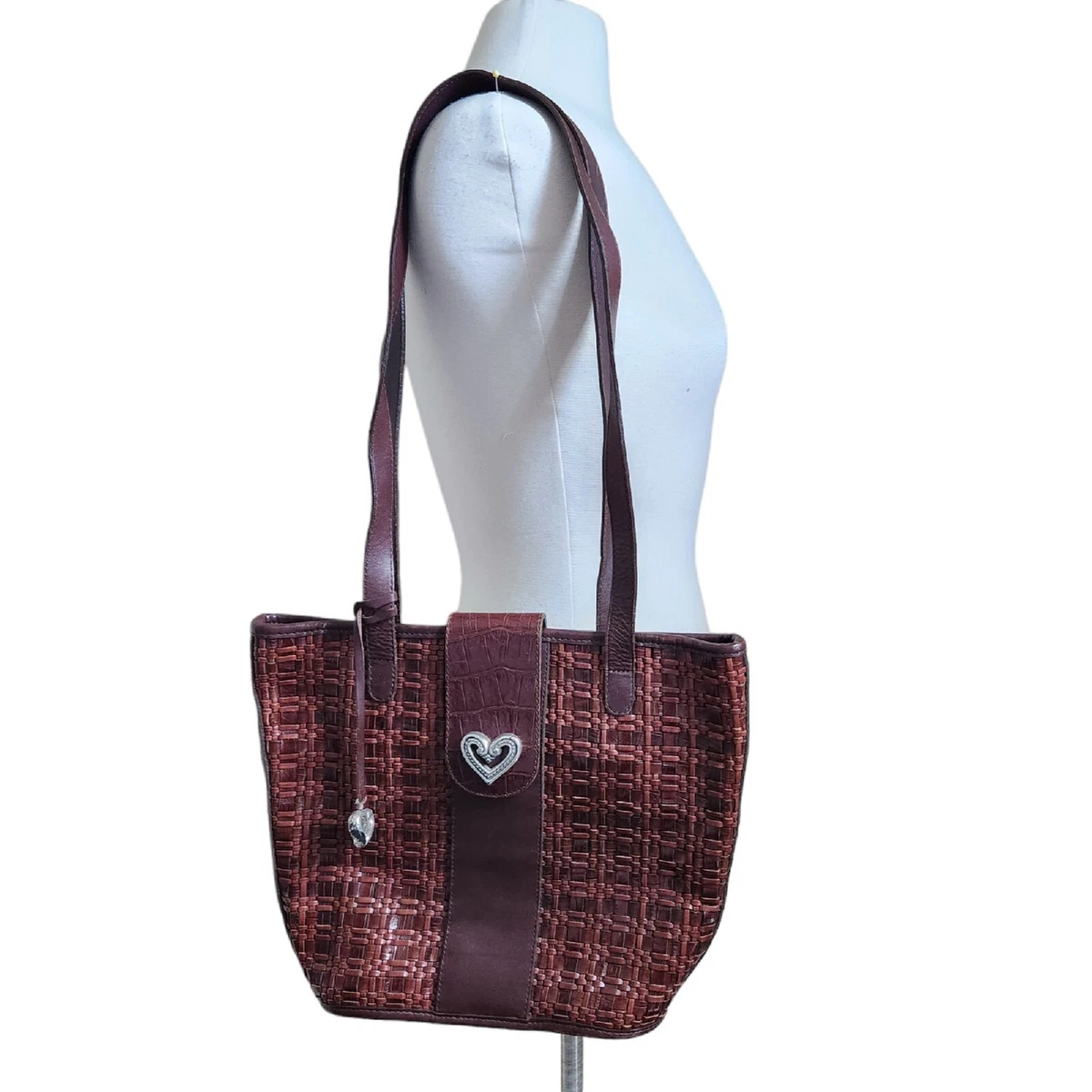 Brighton Burgundy and Brown Heart Pattern Backpack Red Brighton Bag - Etsy main image 2