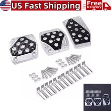 3pcs Universal Car Pedal Pads Aluminum Auto Manual Transmission Brake Pad Cover