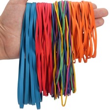 Rubber Bands Assorted Sizes Multicolor 0.5lbs 4 sizes large rubber