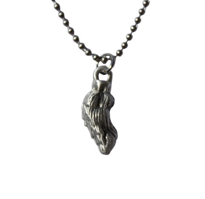 Pewter Rabbit Foot Necklace on stainless steel ball chain Good Luck Jewelry NEW