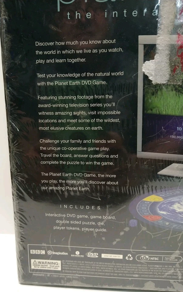 BBC Planet Earth Interactive DVD Game Family Trivia Board Game New Sealed - Image 3 of 4