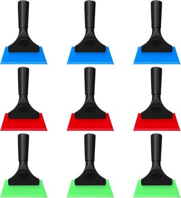 9-Pack Small Squeegee, 5 Inch Window Tint Squeegee Set with Silicone Blades &