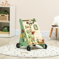 Aiyaplay Lauflernwagen Holz, Montessori Lauflernhilfe Mit Xylophon, GrüN