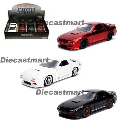 マツダ モデルカー　RX-7 Jada 1:24 JDM Tuners 1985 MAZDA RX-7 FC Glossy Black/White /Red