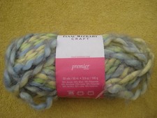 Isaac Mizrahi Yarn Central Park SHEEP MEADOW Yellow Blue Fuzzy Skein 55yds 100g