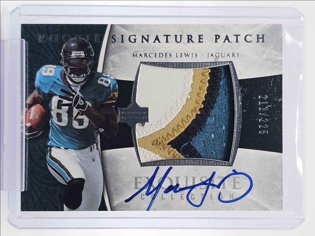 Marcedes Lewis Upper Deck Exquisite Collection #124 Autograph Patch