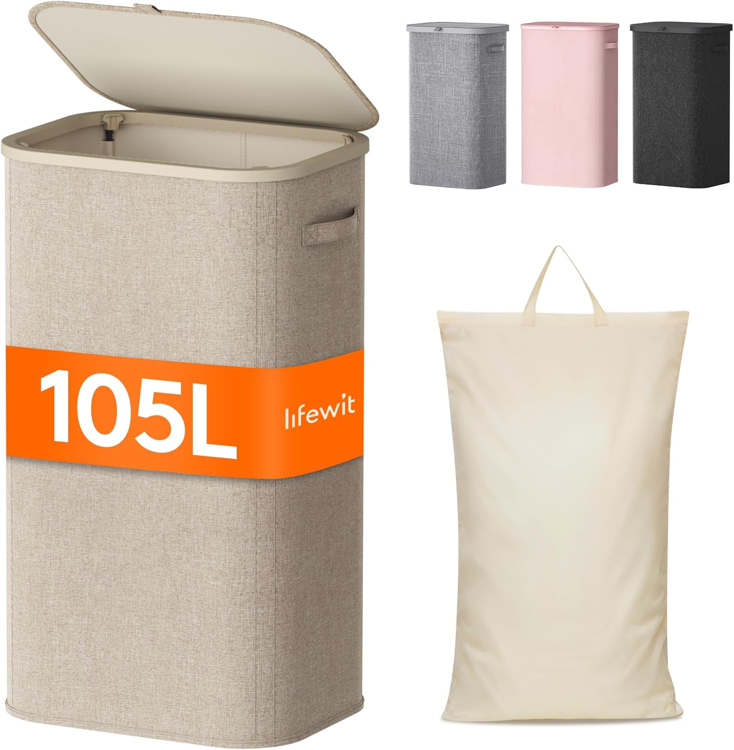Lifewit Cesto Biancheria Grande 100L | Ideale per Famiglie
